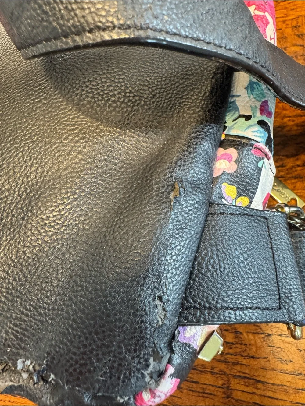 LUV Betsey by Betsey Johnson Quilted Floral Mini Backpack w/Callouts